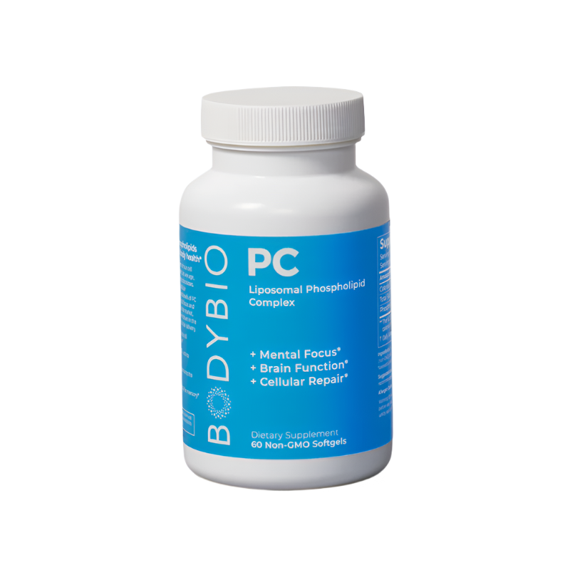 BodyBio high-quality supplement designed to support cell membrane health, brain function, liver detoxification, and mitochondrial energy production.