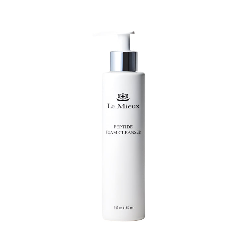 Le Mieux Peptide Foam Cleanser peptide-enriched facial souffle gently penetrates into the skin to effectively remove makeup and other surface impurities,