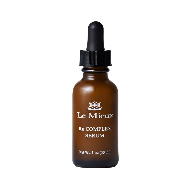 Le Mieux Rx Complex one-serum solution for anyone on-the-go helps delete lines and wrinkles, fade out dark spots, balance uneven tone and texture, and empower a radiant glow--in just one step.