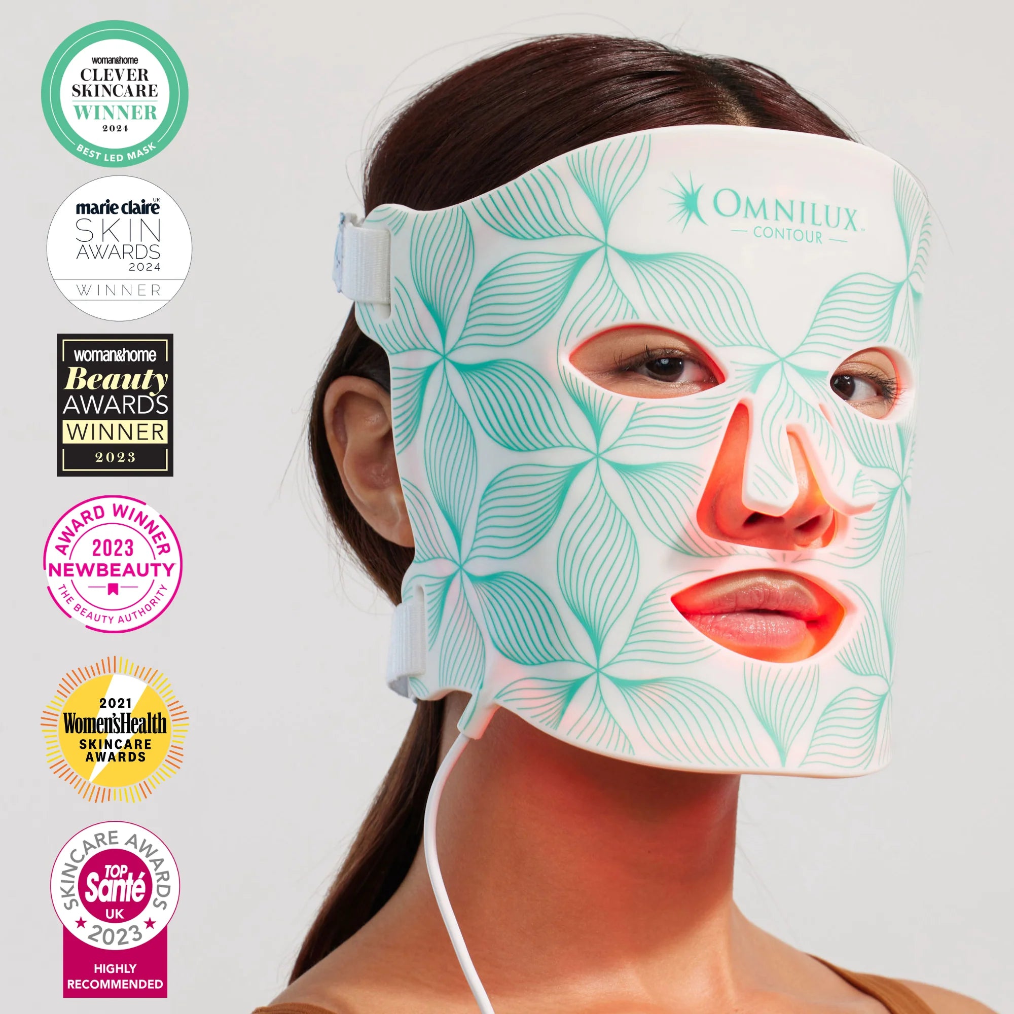 Omnilux Contour red and near-infrared LED devices reduce fine lines, wrinkles, redness, and the appearance of pigmentation, while restoring a healthy, youthful
