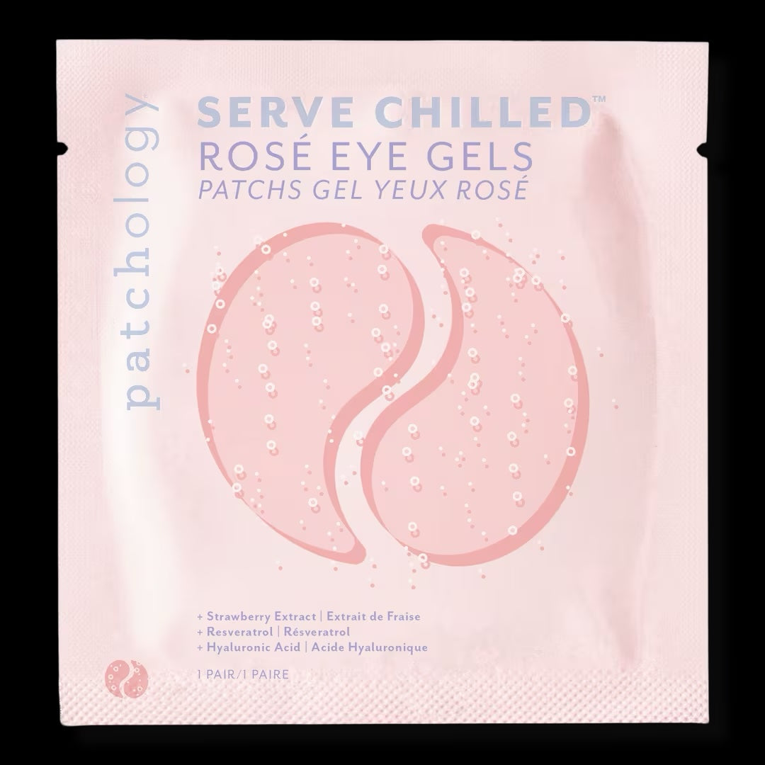 Patchology refreshing essence of strawberries, these innovative eye gels combine powerful antioxidants and hydrating ingredients to revitalize the delicate eye area