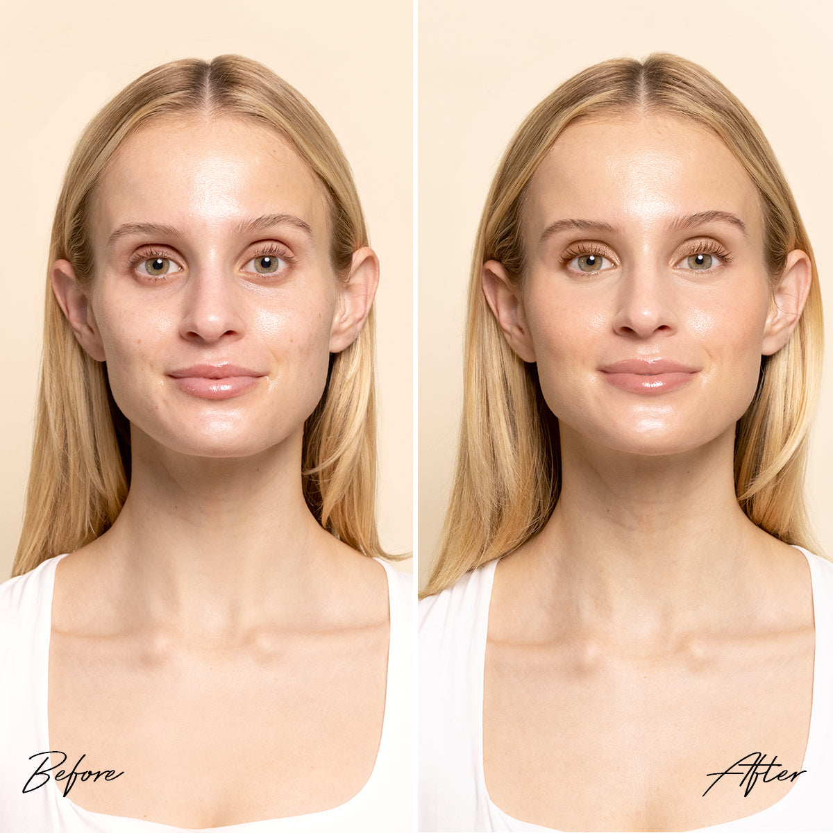 Solara Fortune Teller Sunscreen EWG Award Winner Micro Tint Before and After