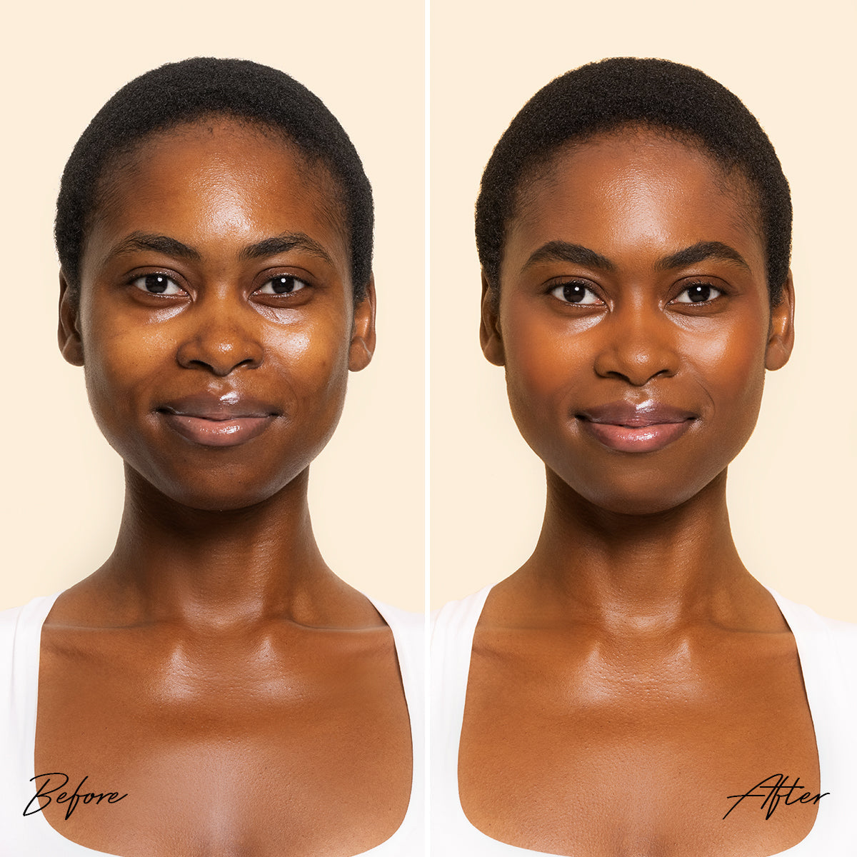 Solara Fortune Teller Sunscreen EWG Award Winner Micro Tint Before and After