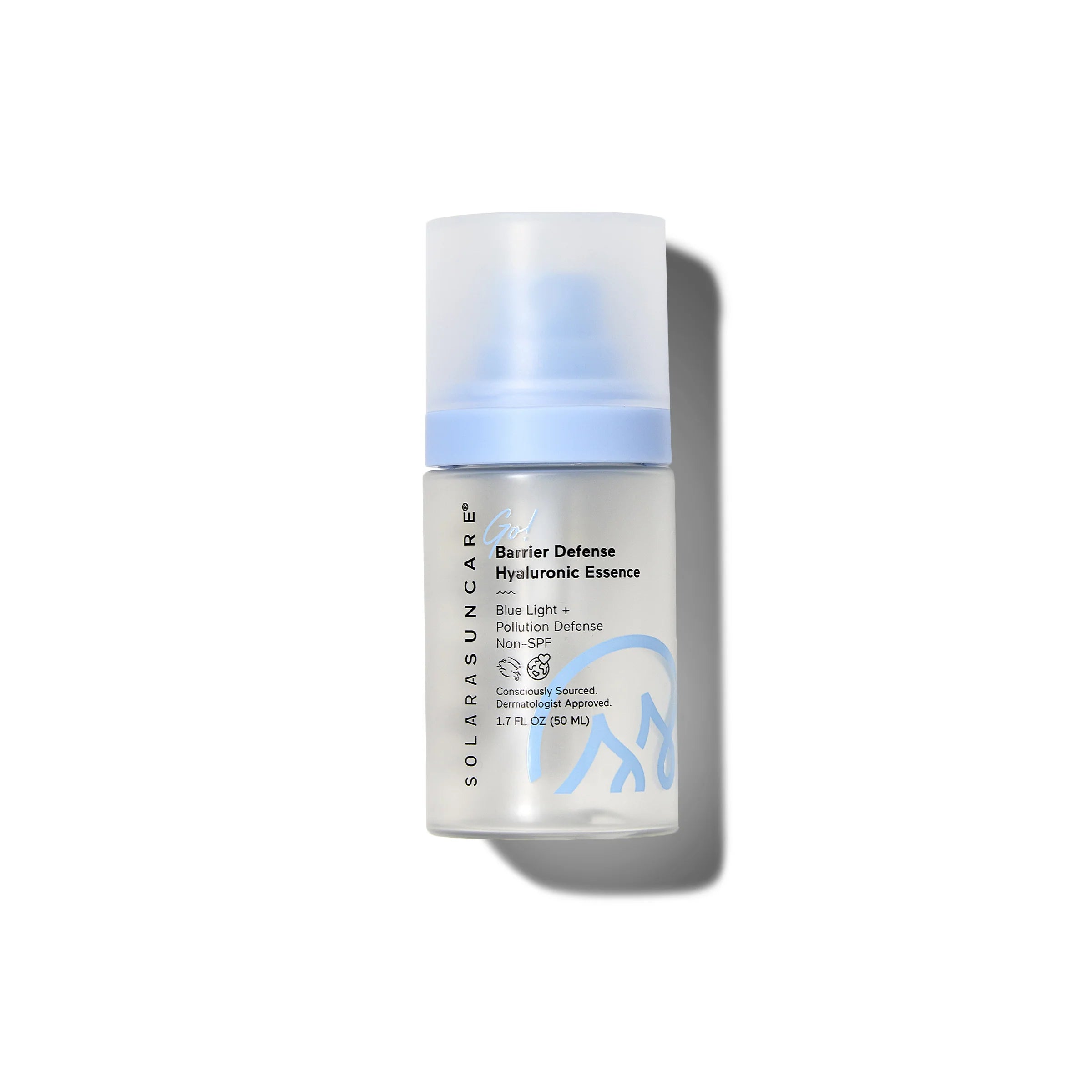 Solara Suncare barrier defense hyaluronic essence Formulated to help protect against the inflammatory effects of environmental aggressors like blue light and pollution, this power-packed essence replaces common ingredients (like drying alcohol),