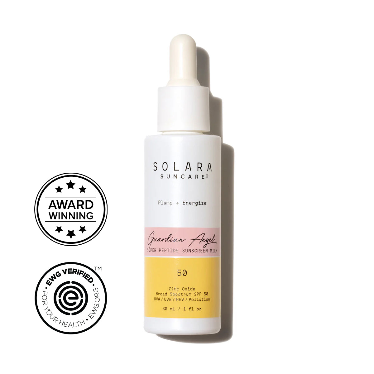 Solara Guardian Angel Peptides EWG Award Winner SPF 50