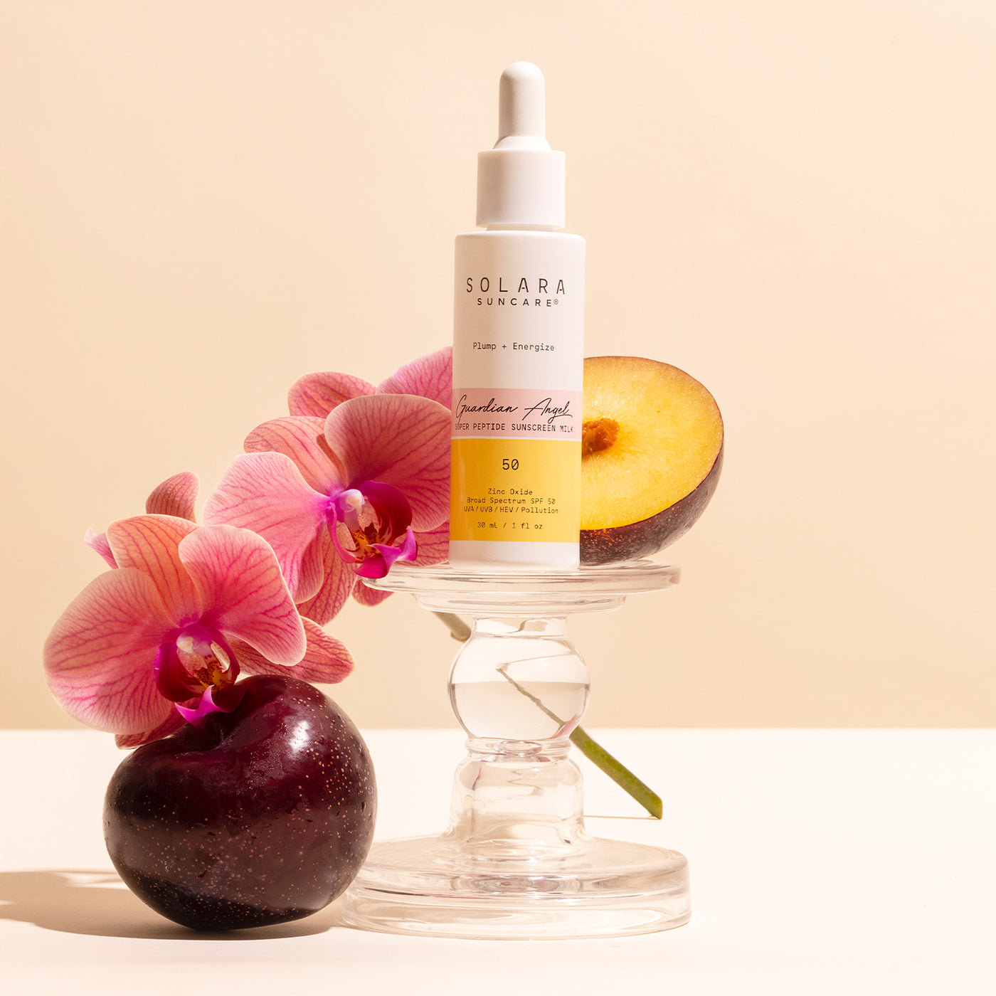 Solara Guardian Angel Peptides EWG Award Winner SPF 50 Zinc Oxide