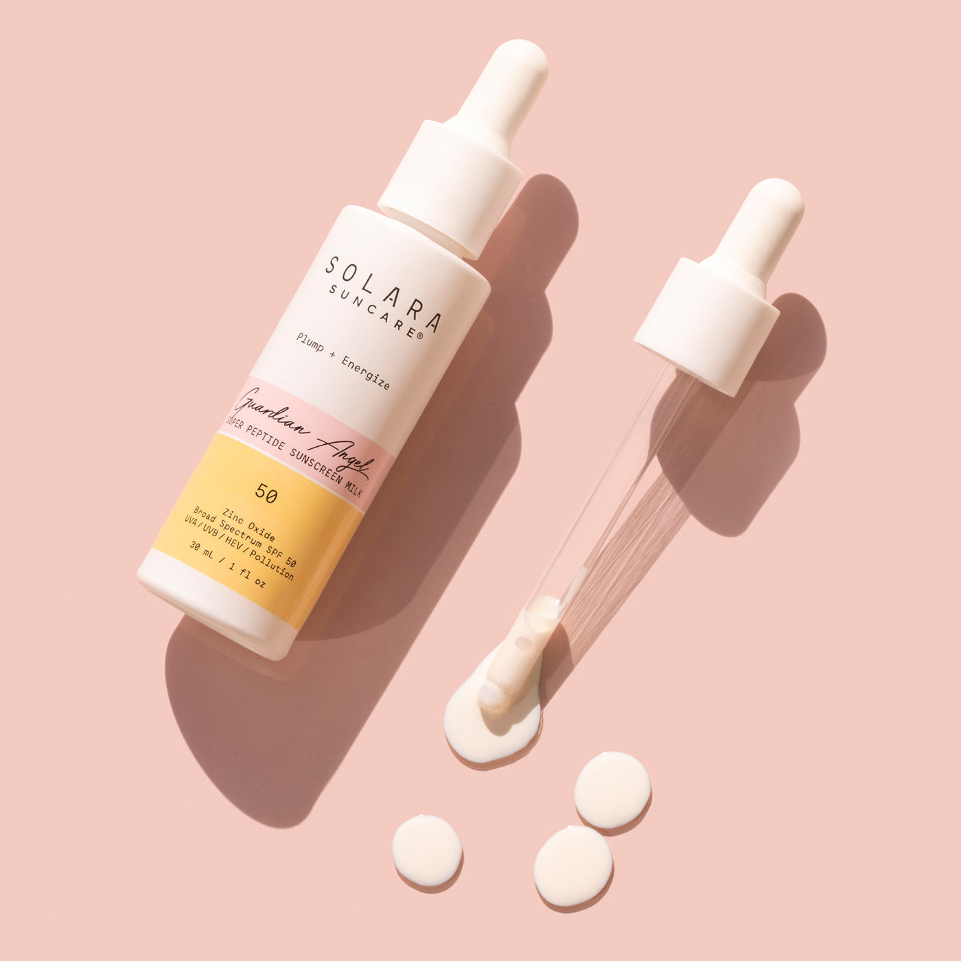 Solara Guardian Angel Peptides EWG Award Winner SPF 50 Zinc Oxide