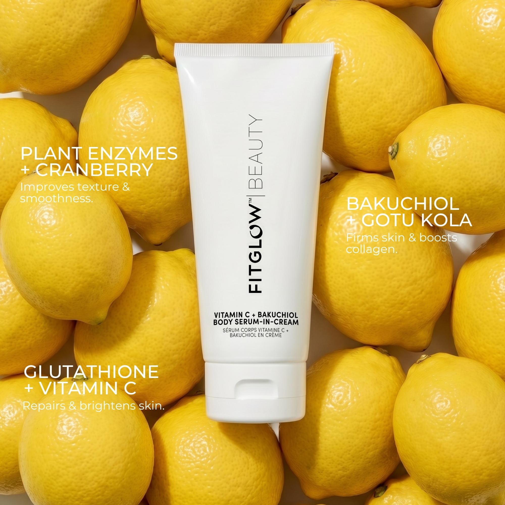 FitGlow Beauty Vitamin C + Bakuchiol Body Serum-in-Cream